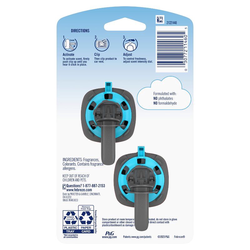 slide 12 of 12, Febreze Car Air Freshener - Sweet Watermelon Vine - 2ct, 2 ct