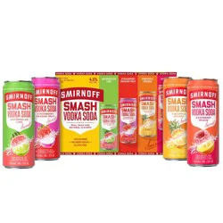 Smirnoff Spiked Sparkling Seltzer Smirnoff Smash Vodka Soda Variety - 8pk/355ml Cans