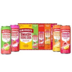 Smirnoff Spiked Sparkling Seltzer Smirnoff Smash Vodka Soda Variety - 8pk/355ml Cans