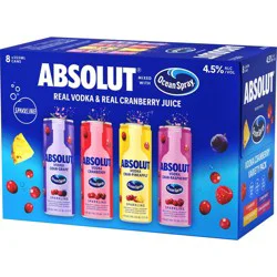 Absolut Ocean Spray Variety Cocktails - 8pk/355ml Cans