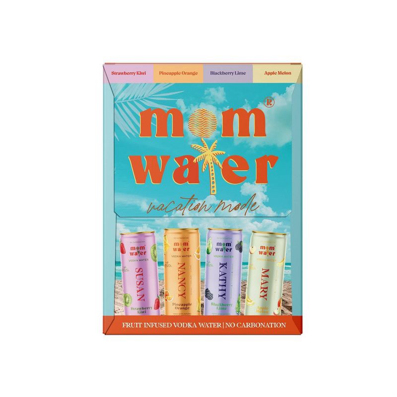 slide 5 of 12, Mom Water - Vacation Mode Variety Pack 8pk/355ml Cans, 8 ct, 355 ml