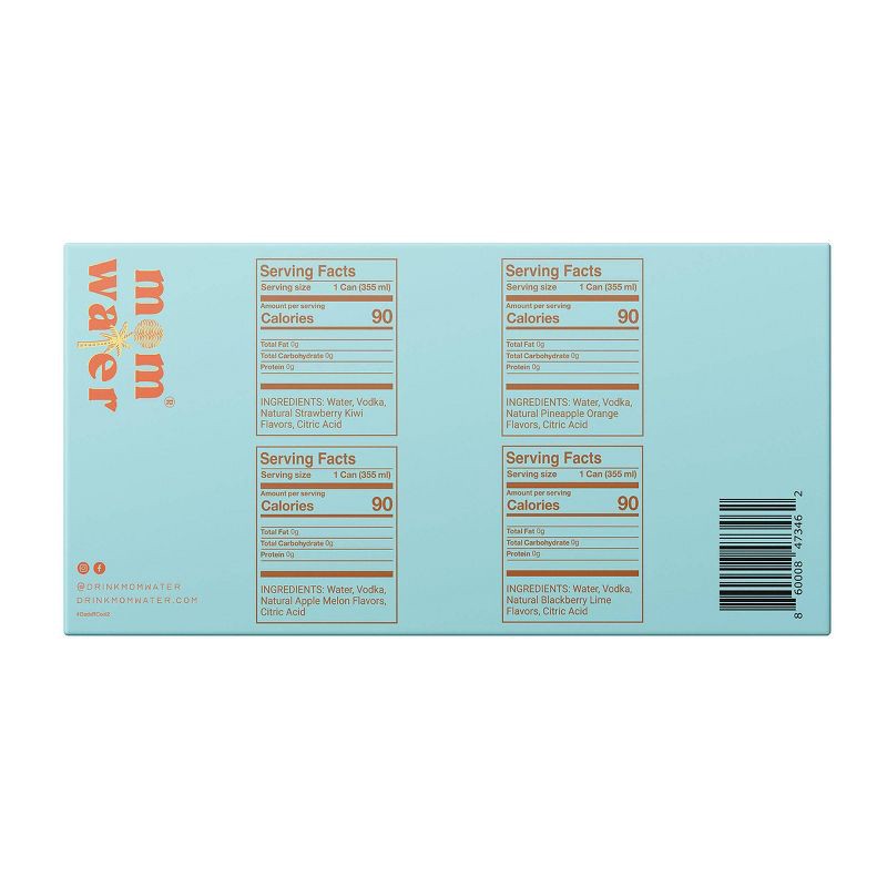 slide 6 of 12, Mom Water - Vacation Mode Variety Pack 8pk/355ml Cans, 8 ct, 355 ml