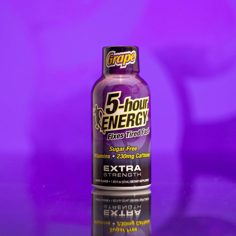 slide 2 of 8, 5 Hour Energy Extra Strength Shot Dietary Supplement - Grape - 10pk, 10 ct