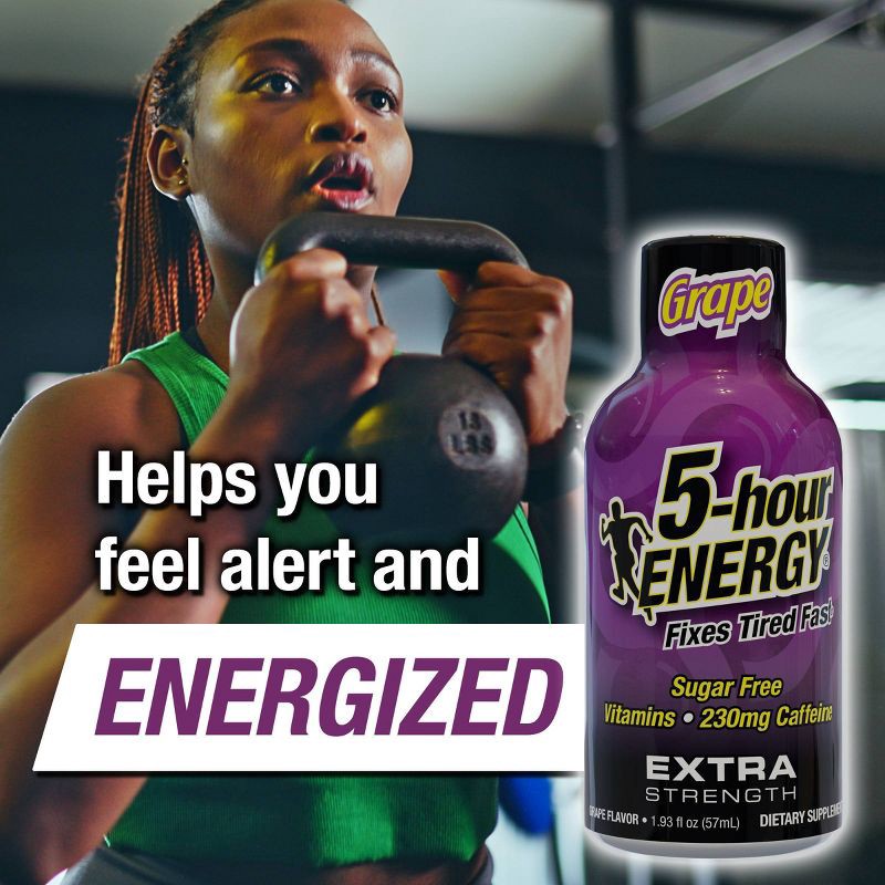 slide 3 of 8, 5 Hour Energy Extra Strength Shot Dietary Supplement - Grape - 10pk, 10 ct