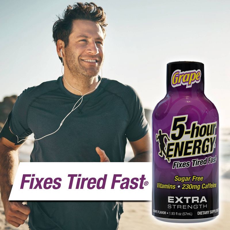 slide 4 of 8, 5 Hour Energy Extra Strength Shot Dietary Supplement - Grape - 10pk, 10 ct