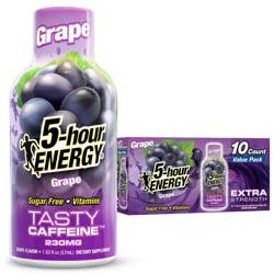 5 Hour Energy Shot Extra Strength - Grape - 1.93oz/10pk