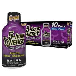 5 Hour Energy Shot Extra Strength - Grape - 1.93oz/10pk