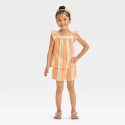 OshKosh B'gosh Toddler Girls' Striped Woven Tank Top & Shorts Set - 2T