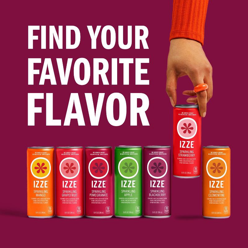 slide 6 of 8, IZZE Blackberry Sparkling Juice - 6pk/8.4 fl oz Cans, 6 ct; 8.4 fl oz
