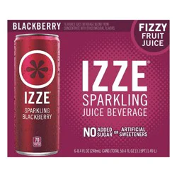 IZZE Blackberry Sparkling Juice - 6pk/8.4 fl oz Cans