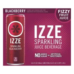 IZZE Blackberry Sparkling Juice - 6pk/8.4 fl oz Cans