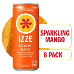 IZZE Mango Sparkling Juice - 6pk/8.4 fl oz Cans