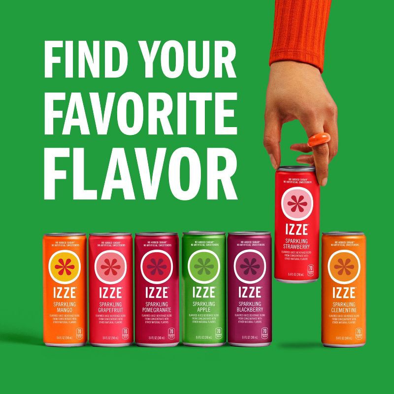 slide 7 of 9, IZZE Apple Sparkling Juice - 6pk/8.4 fl oz Cans, 6 ct; 8.4 fl oz