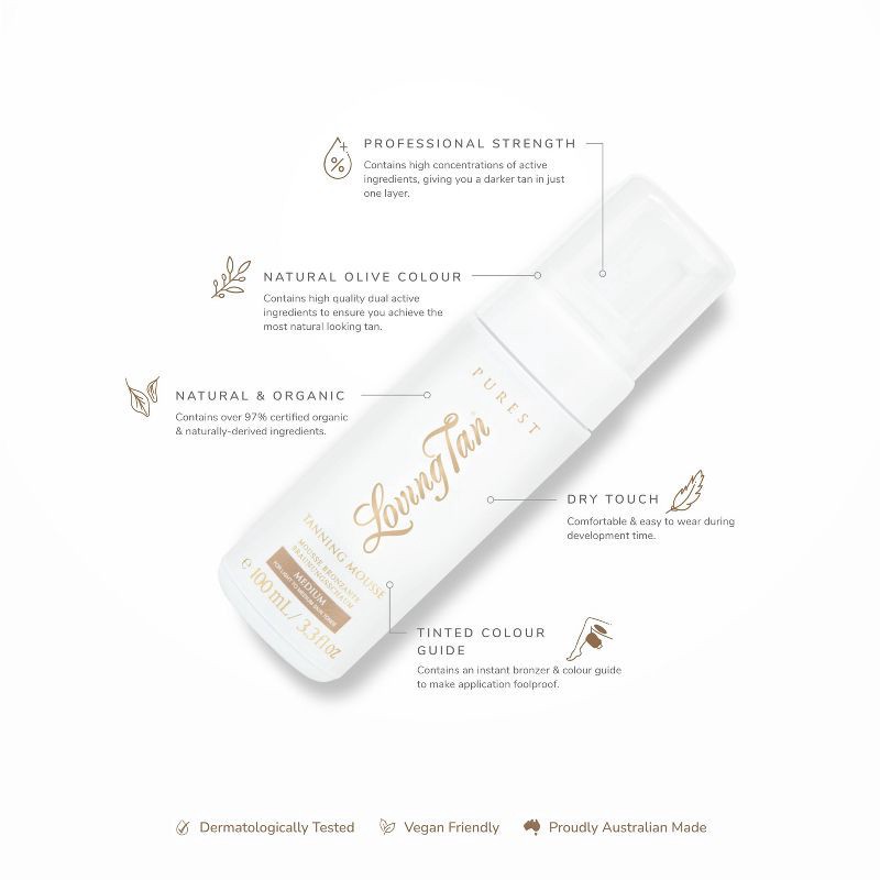 slide 6 of 6, Loving Tan Purest Tanning Mousse - Medium - 3.3 fl oz - Ulta Beauty, 3.3 fl oz