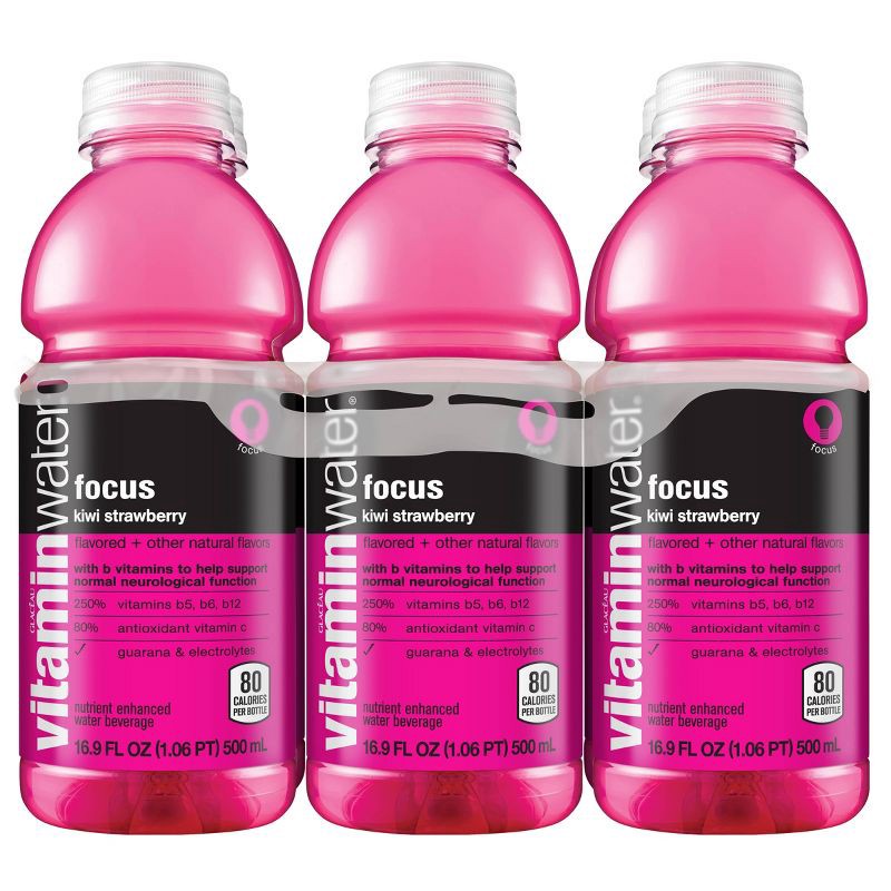 slide 1 of 3, Vitamin Water Vitaminwater Focus - 6pk/16.9 fl oz Bottle, 6 ct; 16.9 fl oz