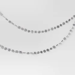 18' Snowflake Christmas Decorative Wall Garland Silver - Wondershop™