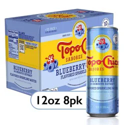 Topo Chico Sabores Blueberry Hibiscus Sparkling Water - 8pk/12 fl oz Cans