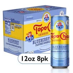 Topo Chico Sabores Blueberry Hibiscus Sparkling Water - 8pk/12 fl oz Cans