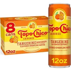Topo Chico Sabores Tangerine Ginger Sparkling Water - 8pk/12 fl oz Cans