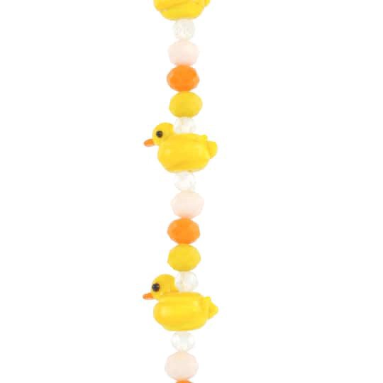 slide 1 of 3, Yellow Duck Lampwork Glass Bead Mix By Bead Landing, 12mm x 16mm