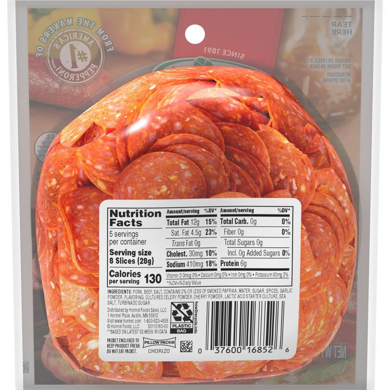 slide 2 of 4, Hormel Sliced Chorizo, 1 ct