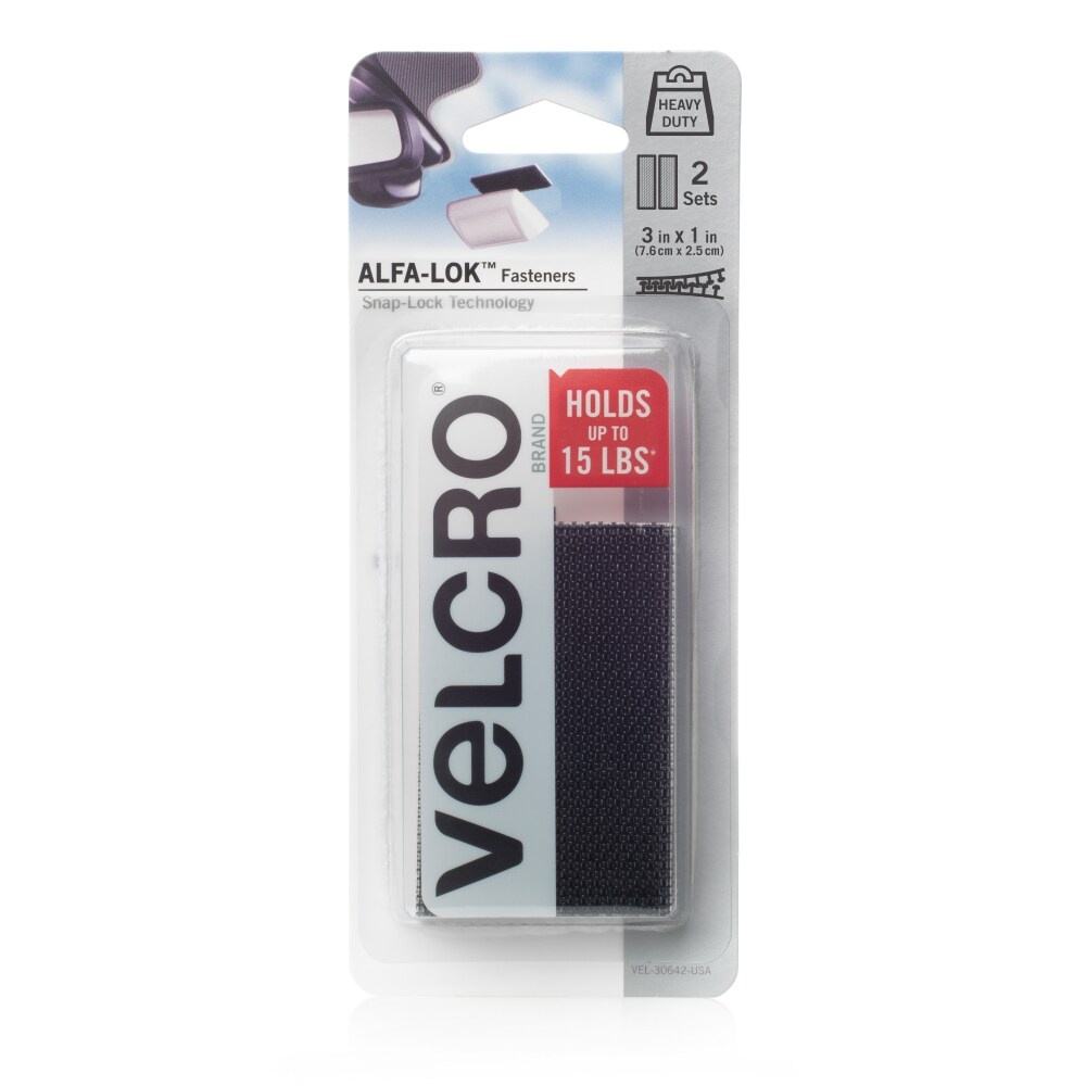 slide 1 of 1, VELCRO Brand Alfa-Lok Strips, 2 ct