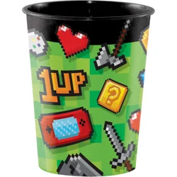 Creative Converting Gaming Party Plastic Tumbler, 16 oz, 1 ct