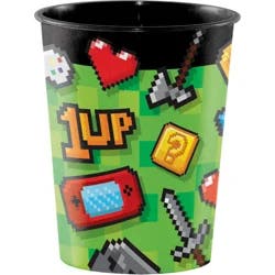 Creative Converting Gaming Party Plastic Tumbler, 16 oz, 1 ct