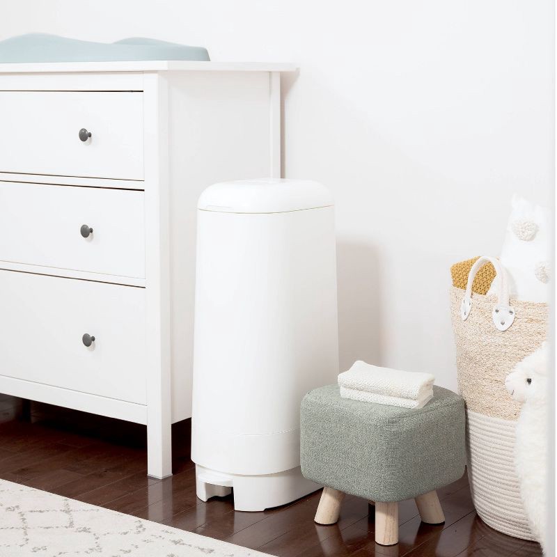 slide 12 of 13, Diaper Genie Signature Pail with 9 Bags - White, 1 ct