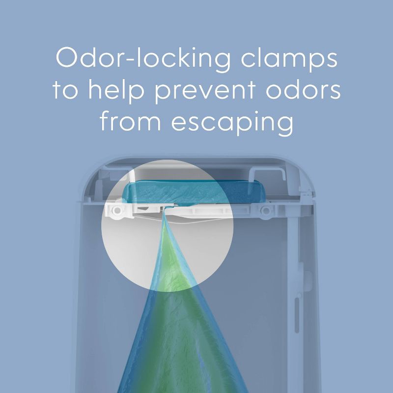 slide 4 of 13, Diaper Genie Signature Pail with 9 Bags - White, 1 ct