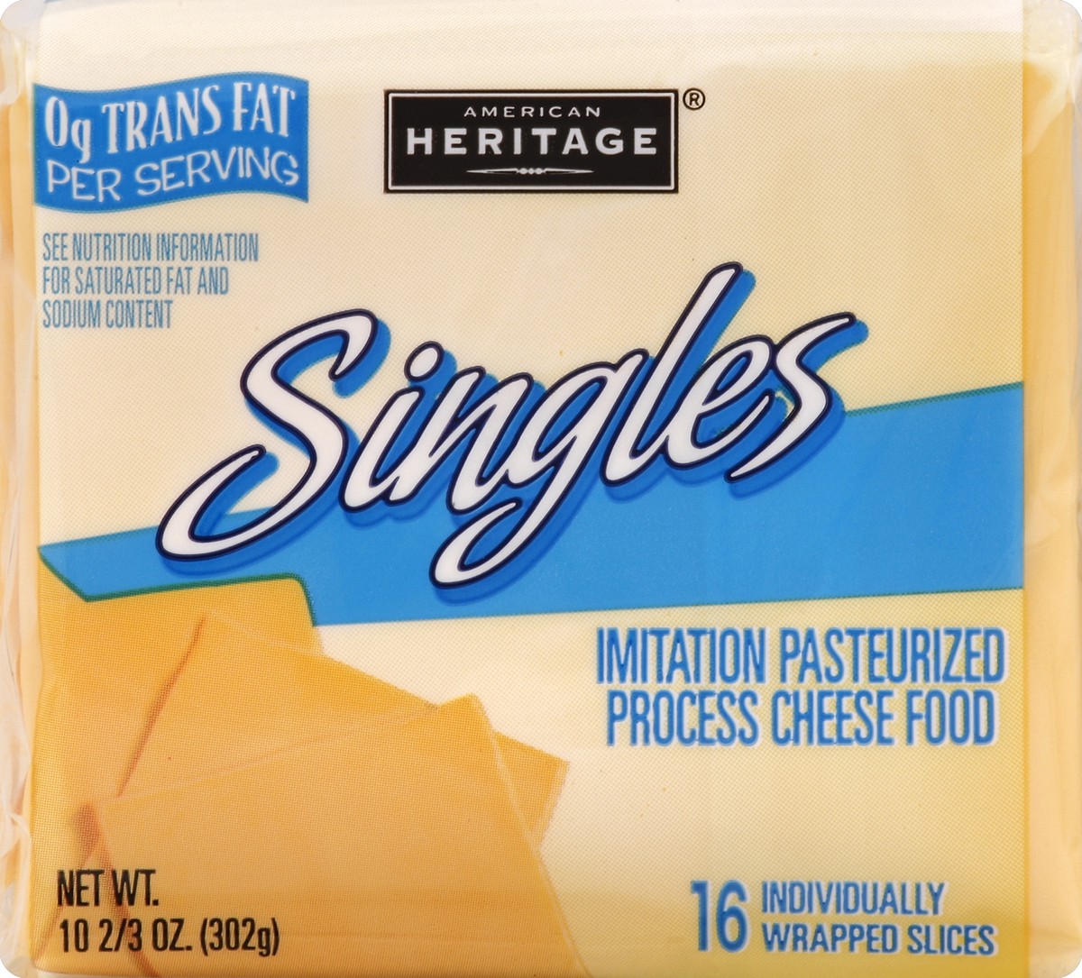 slide 1 of 5, American Heritage Cheese Food 16 ea, 16 ct