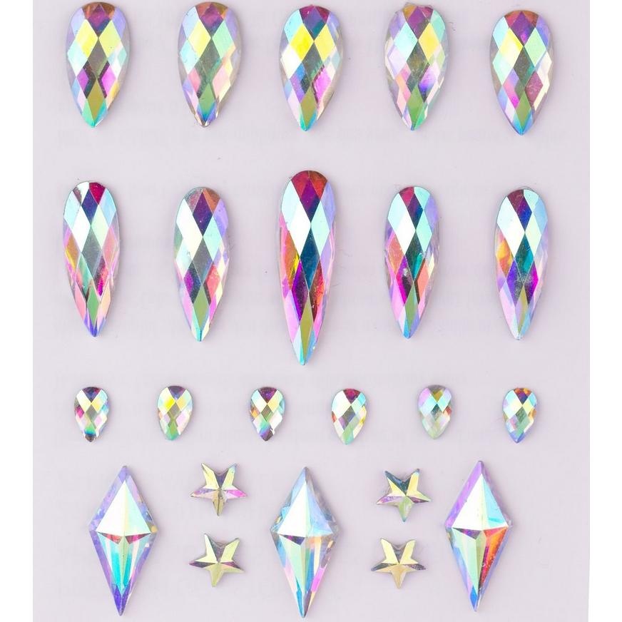 slide 1 of 1, Party City Iridescent Gemstones Skin Jewelry, 1 ct