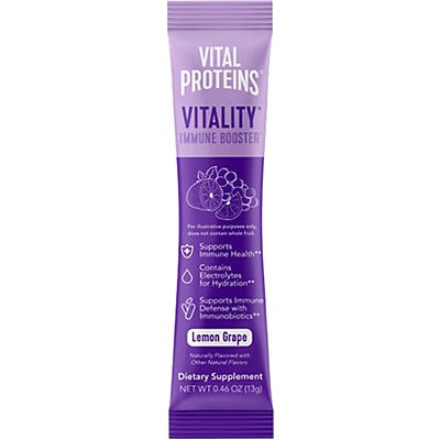 slide 1 of 1, Vital Proteins Lemon Grape Vitality Immunity Boost Packet, 0.46 oz