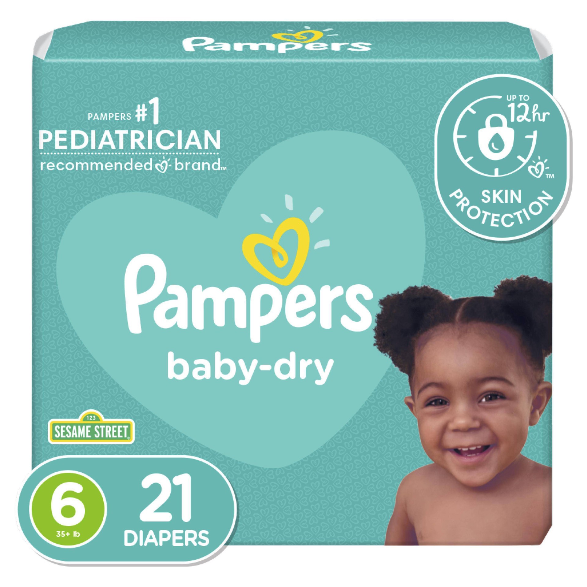 slide 1 of 3, Pampers Baby Dry Jumbo Size 6 Diapers, 21 ct