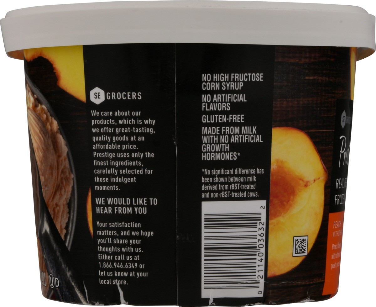 slide 5 of 9, SE Grocers Prestige Prestige Frozen Yogurt Peach, 48 oz