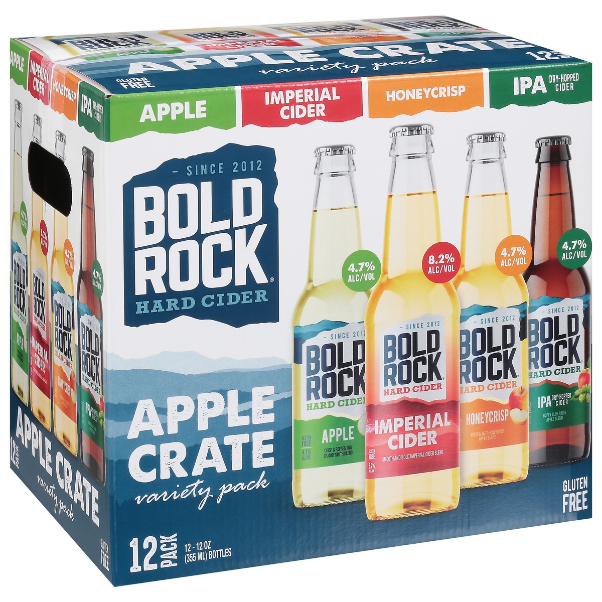 slide 3 of 9, Bold Rock Imperial Crate Hard Cider Variety 12pk Btl, 12 ct; 12 oz