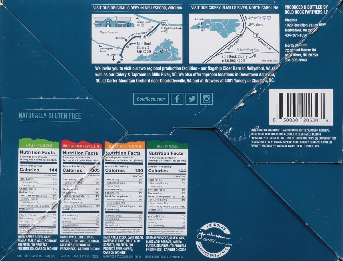 slide 7 of 9, Bold Rock Imperial Crate Hard Cider Variety 12pk Btl, 12 ct; 12 oz