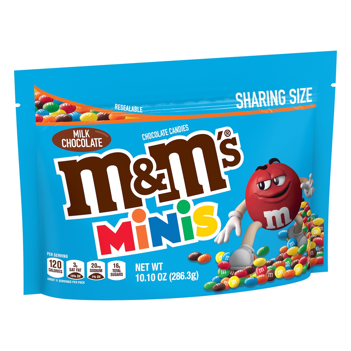 slide 2 of 8, M&M'S Minis Milk Chocolate Candy, Sharing Size, 10.1 oz