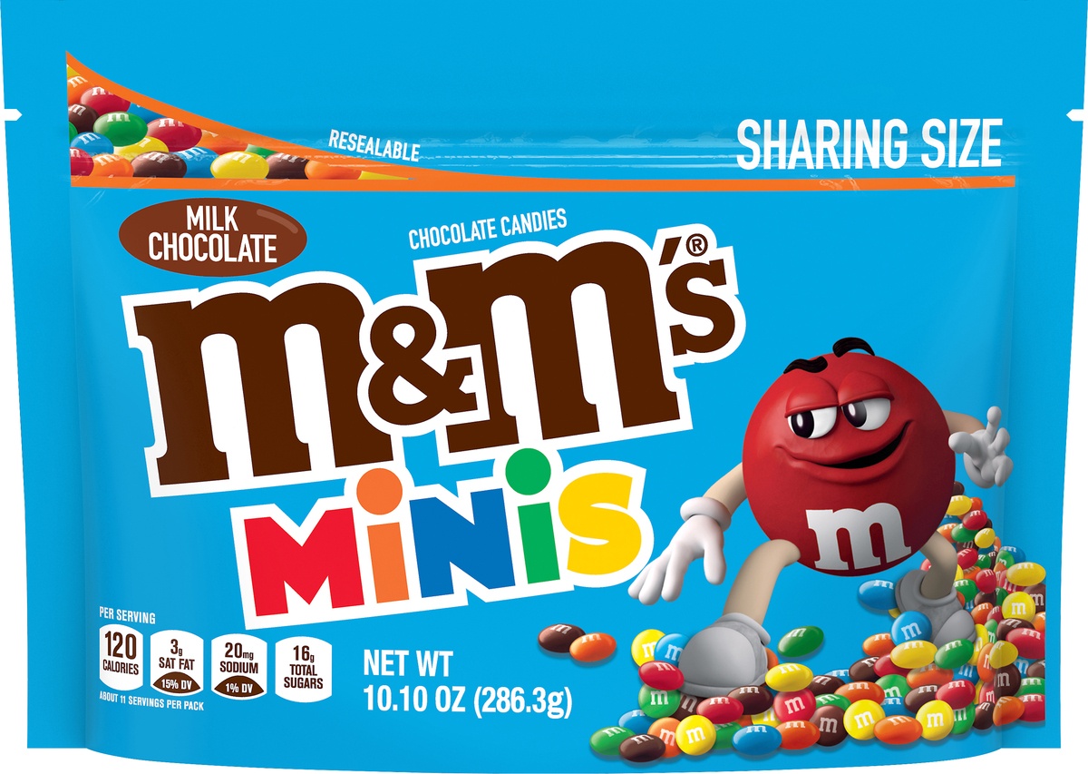 slide 7 of 8, M&M'S Minis Milk Chocolate Candy, Sharing Size, 10.1 oz