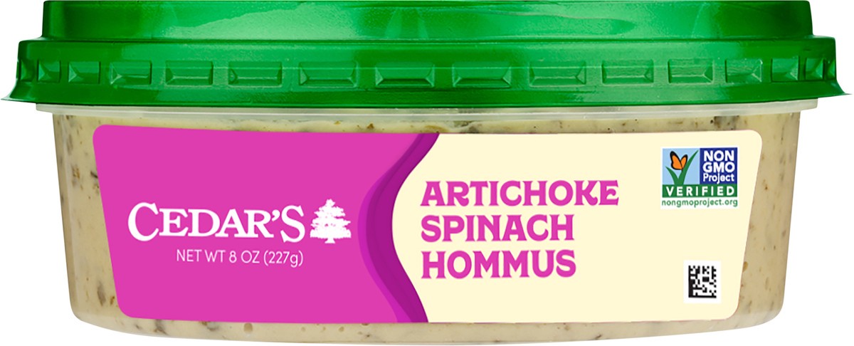 slide 2 of 4, Cedar's Artichoke Spinach Hommus, 8 oz