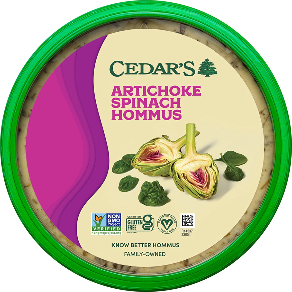 slide 4 of 4, Cedar's Artichoke Spinach Hommus, 8 oz