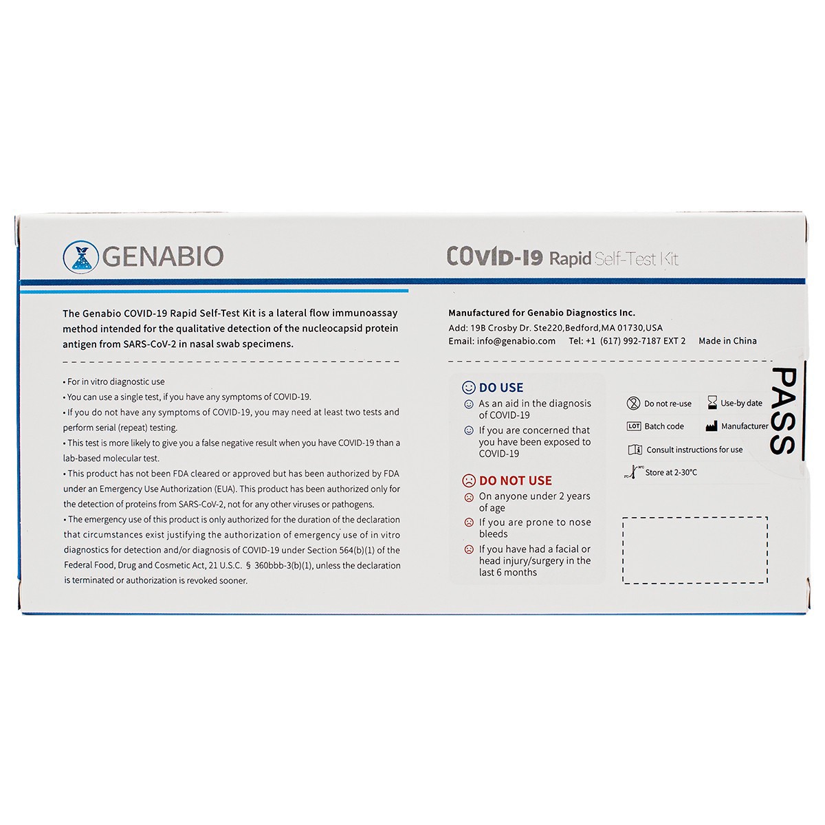 slide 6 of 9, Genabio COVID-19 Rapid Self-Test Kit 1 Each, 1 ct