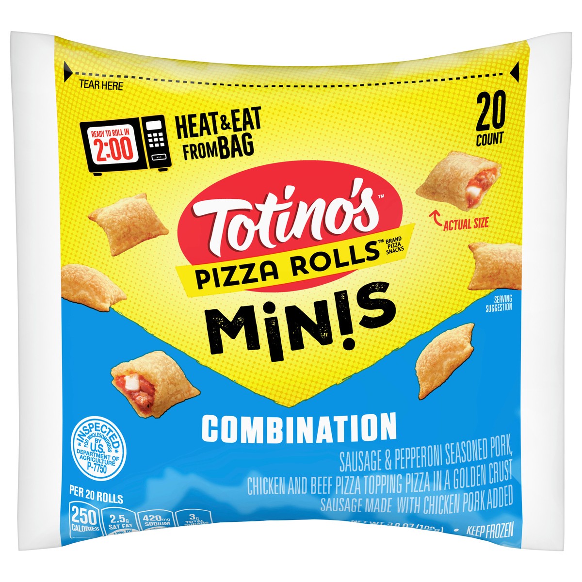 slide 4 of 14, Totino's Minis Combination Pizza Rolls 20 Mini Rolls 20 ea, 20 ct