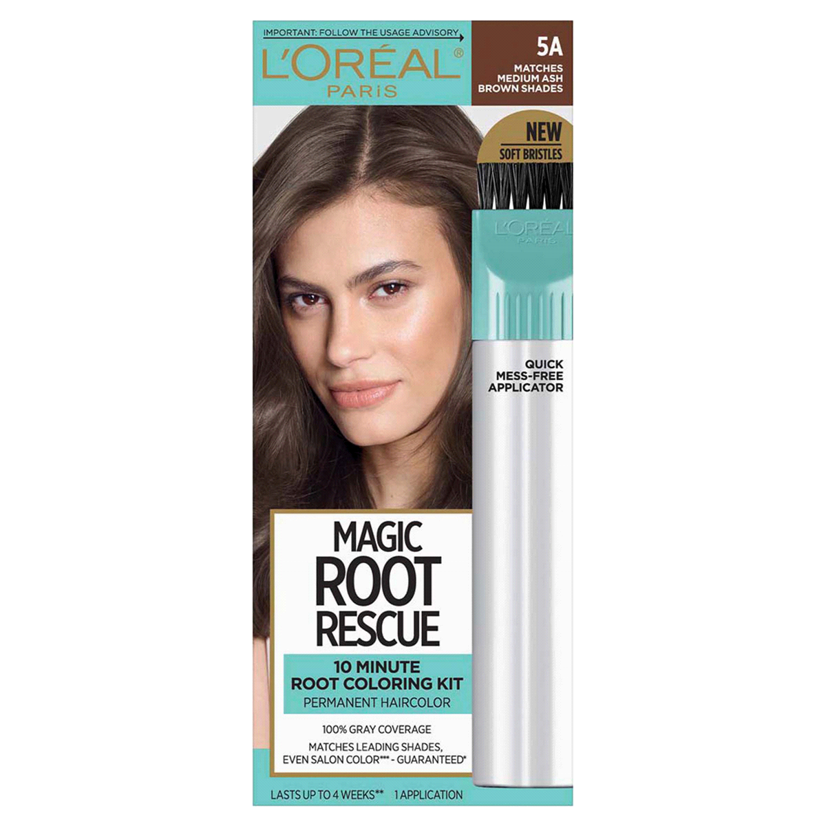 slide 1 of 1, L'Oréal Paris Magic Root Rescue 10 Minute Root Coloring Kit 5A Medium Ash Brown, 1 kit