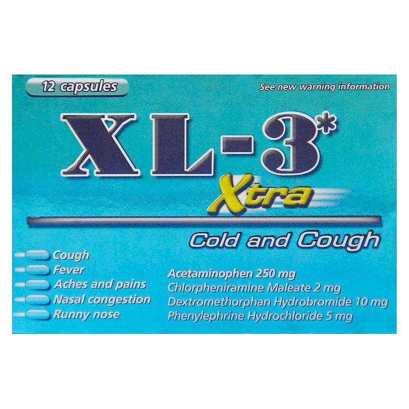 slide 1 of 4, XL 3 Cold and Cough 12 ea, 12 ct