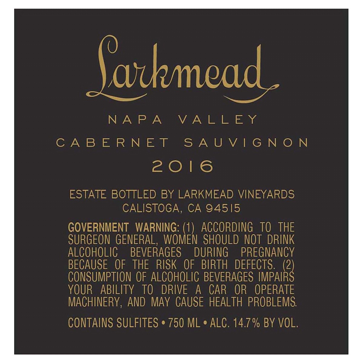 slide 2 of 2, Larkmead Vineyards Cabernet Sauvignon, 750 ml