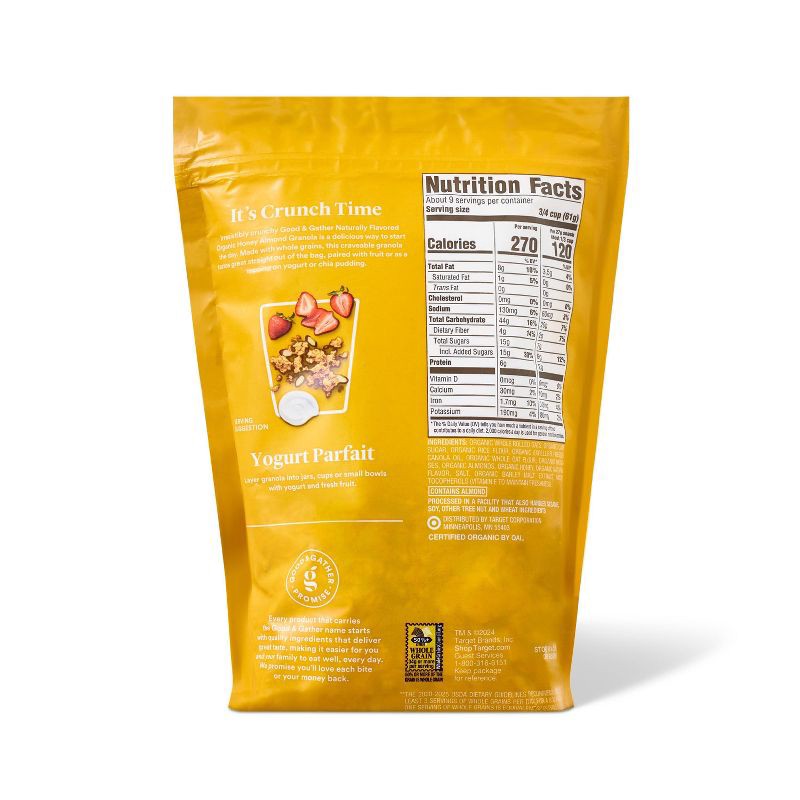 slide 2 of 4, Organic Honey Almond Granola - 20oz - Good & Gather™, 20 oz