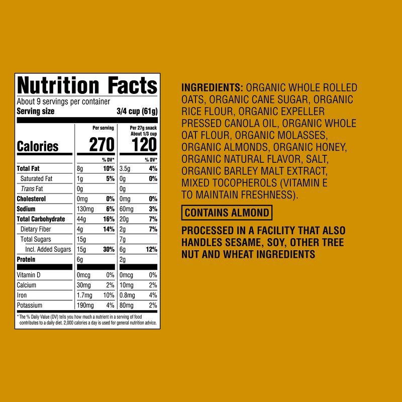 slide 4 of 4, Organic Honey Almond Granola - 20oz - Good & Gather™, 20 oz