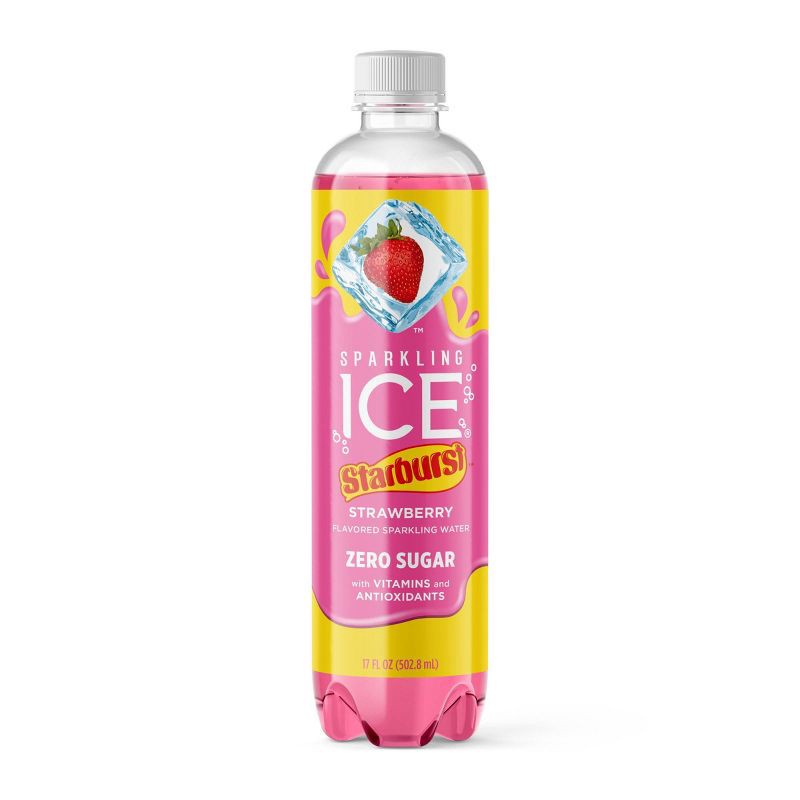 slide 1 of 6, Sparkling Ice Strawberry Starburst - 17 fl oz Bottle, 17 fl oz