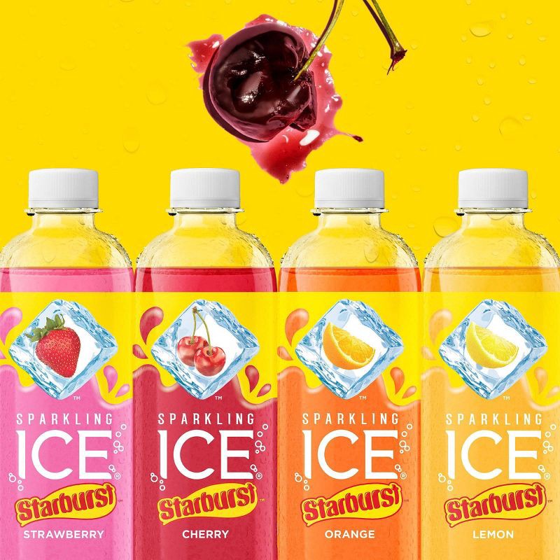 slide 6 of 6, Sparkling Ice Cherry Starburst - 17 fl oz Bottle, 17 fl oz